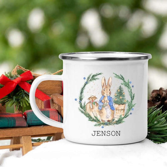 Peter Rabbit Enamel Christmas Mug