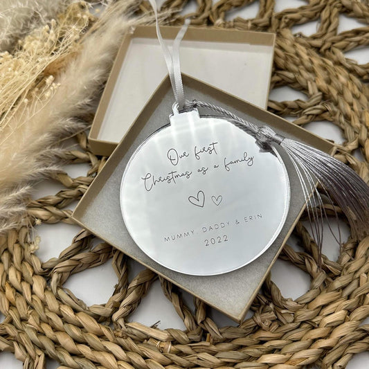 First Christmas As A Family Bauble
