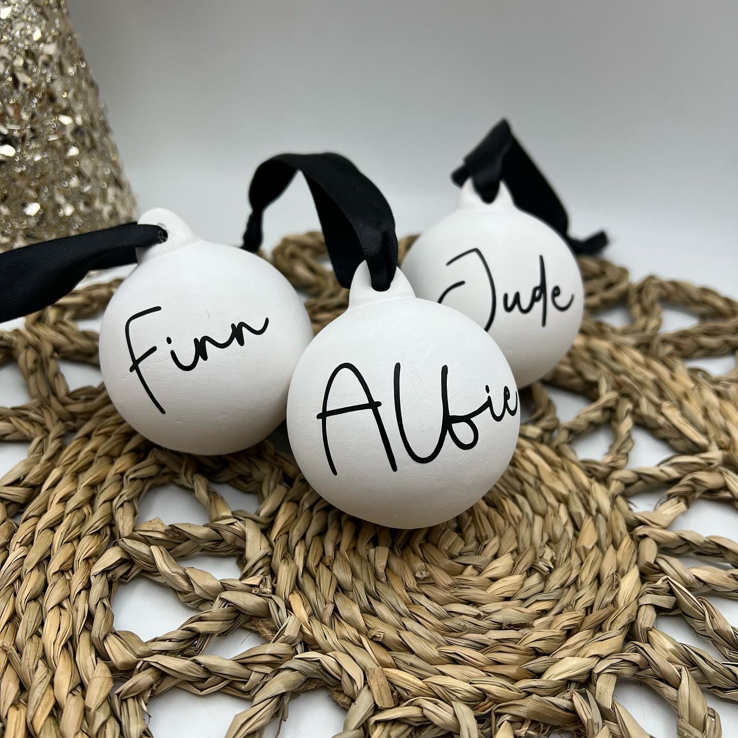 6cm Ceramic Personalised Baubles