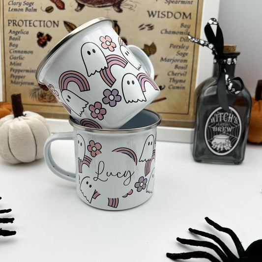 Halloween Rainbows & Ghosts Mug