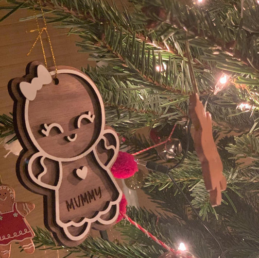 Gingerbread Family & House Baubles