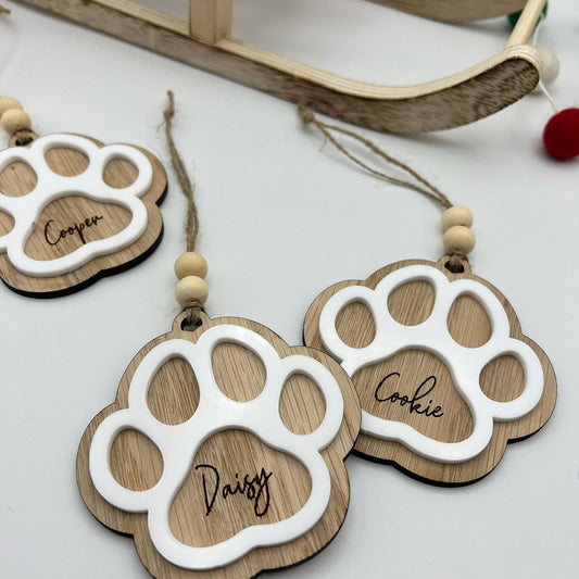 Dog Paw Baubles