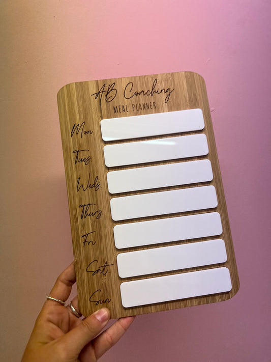 Bamboo Engraved Meal Planner