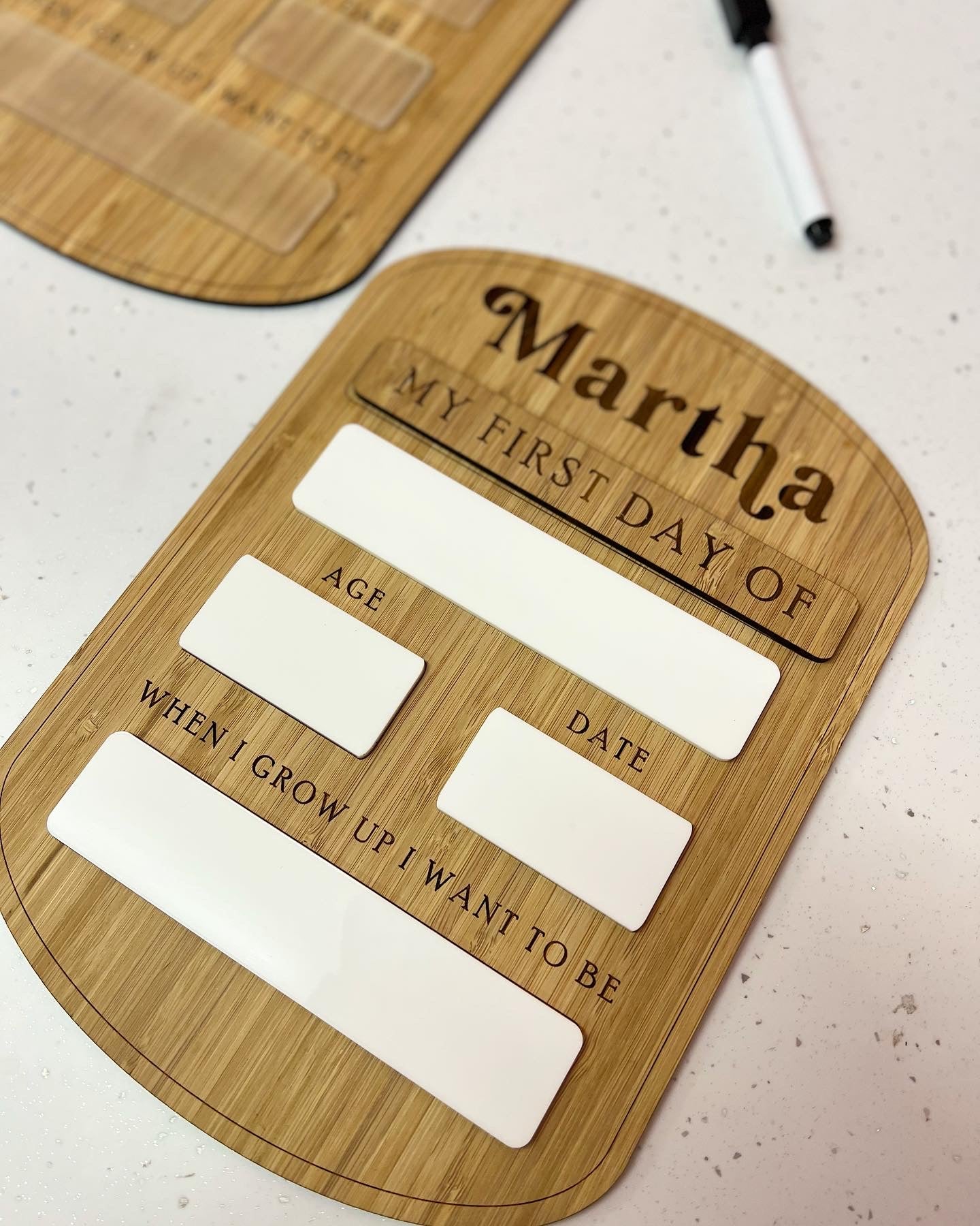 Back to School Engraved Board