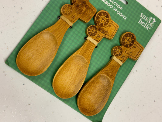 Tractor Bamboo Spoons Pack of 3