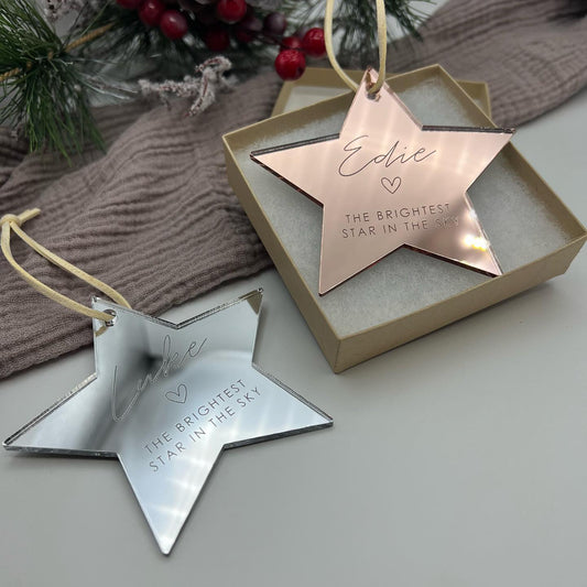 Brightest Star In The Sky Memorial Bauble