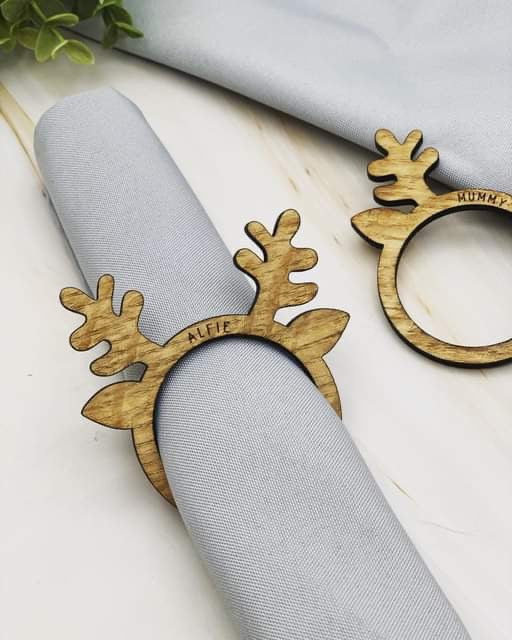 Reindeer Napkin Personalised Table Decorations