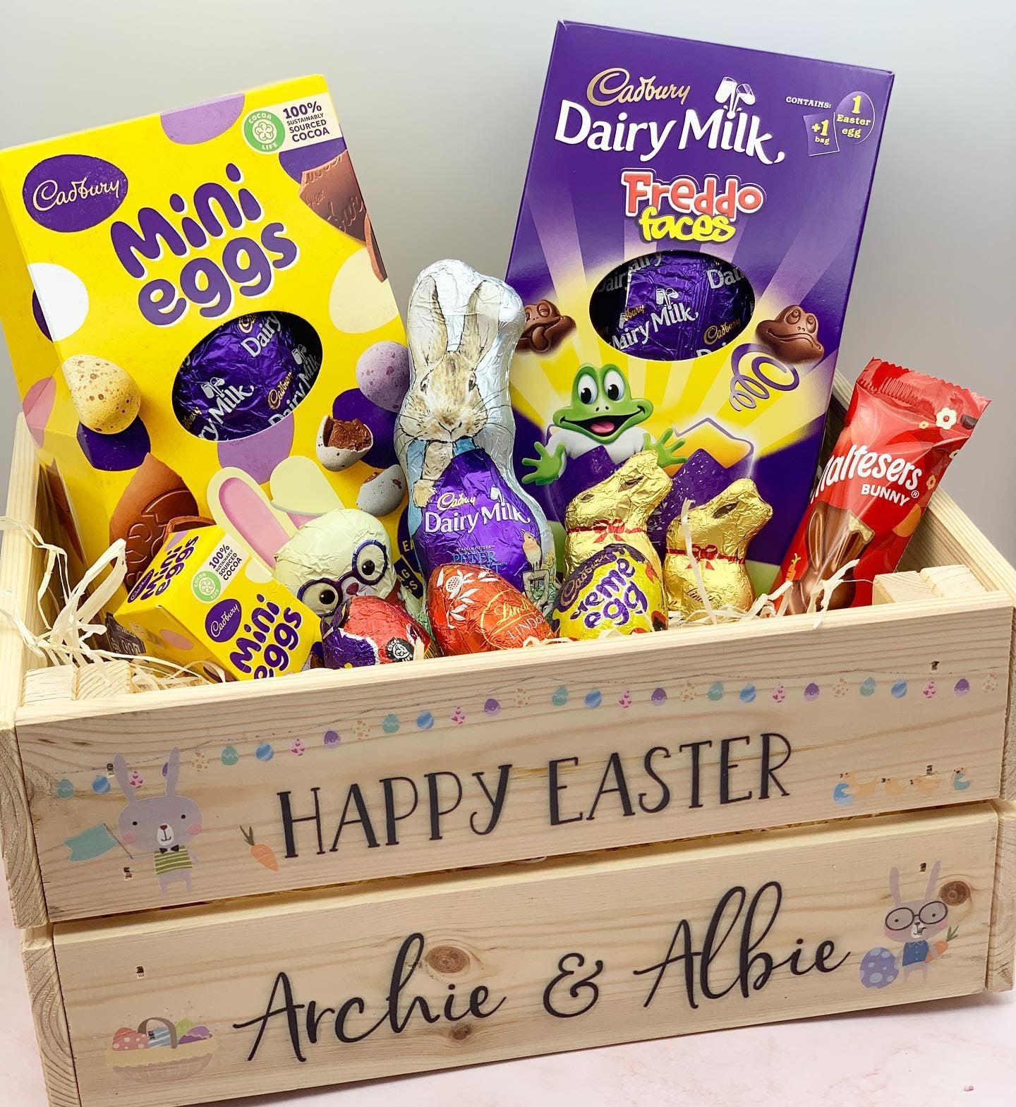 Wooden Personalised Easter Crate