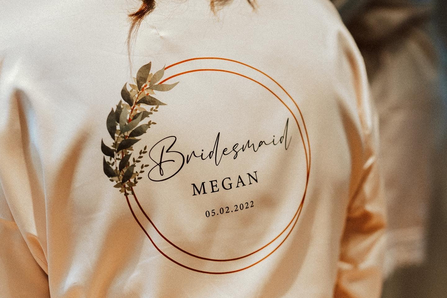 Wedding / Hen Party Bridal Robes Greenery Wreath Top