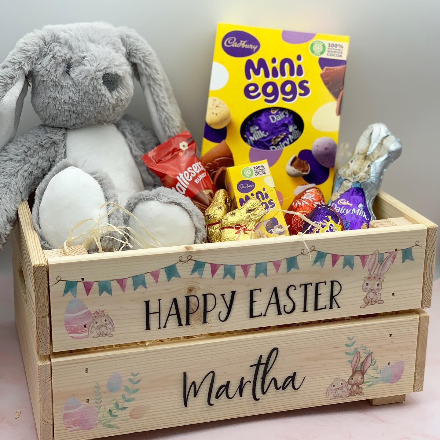 Wooden Personalised Easter Crate