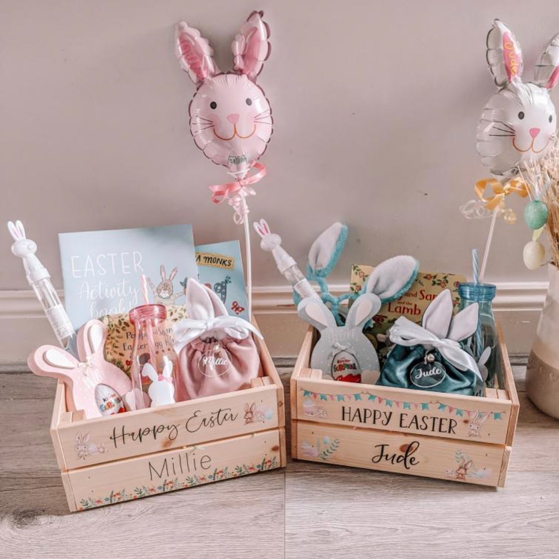 Wooden Personalised Easter Crate