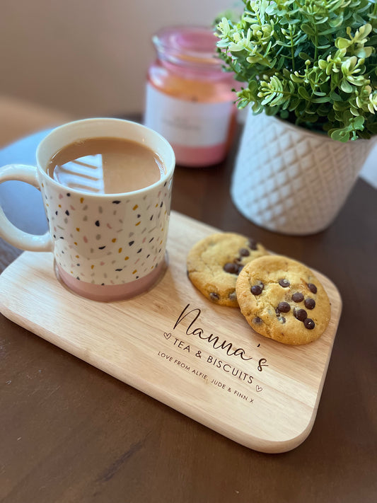 Engraved Wooden Tea Board