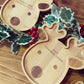 Engraved Rudolph Bamboo plate