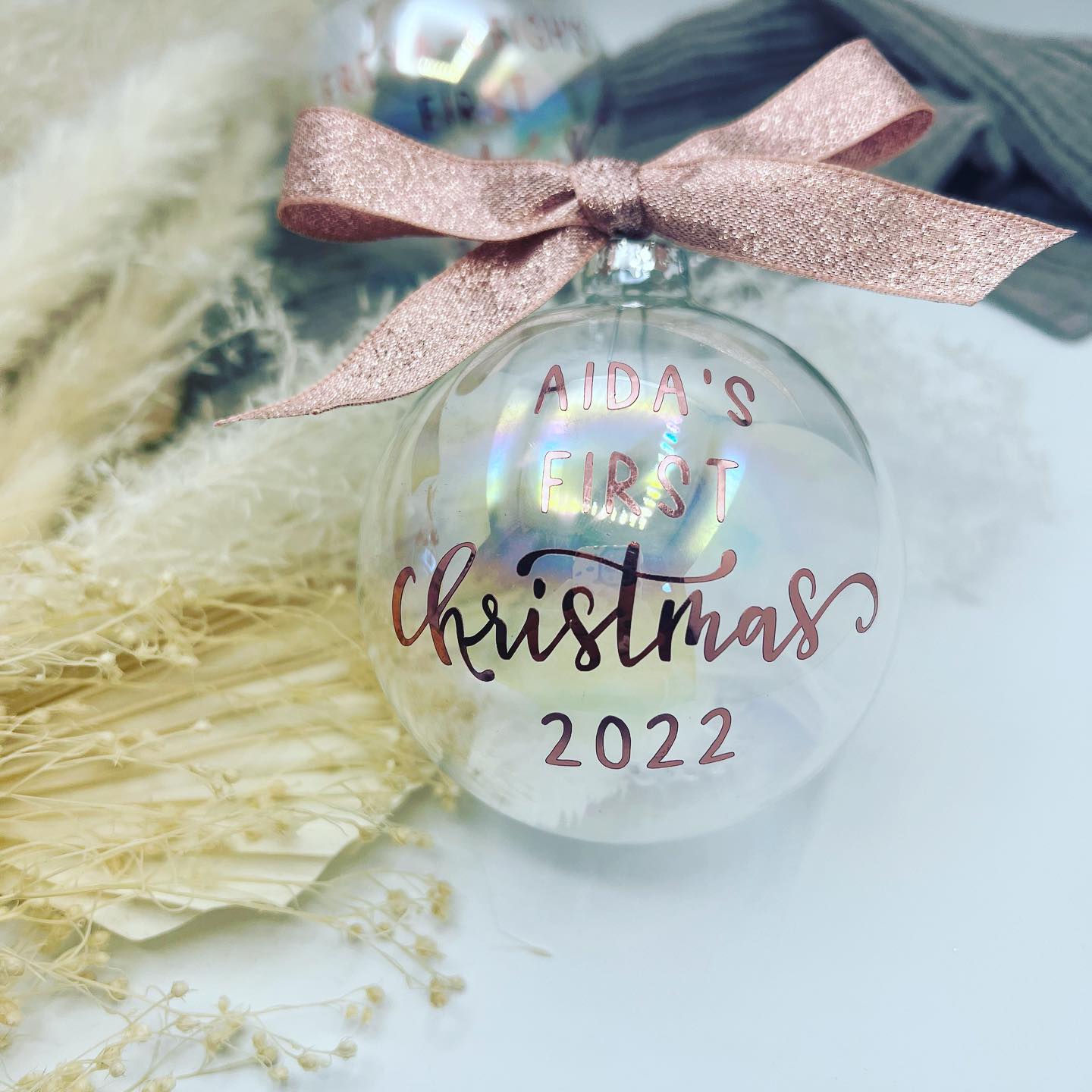 First Christmas Glass Bauble