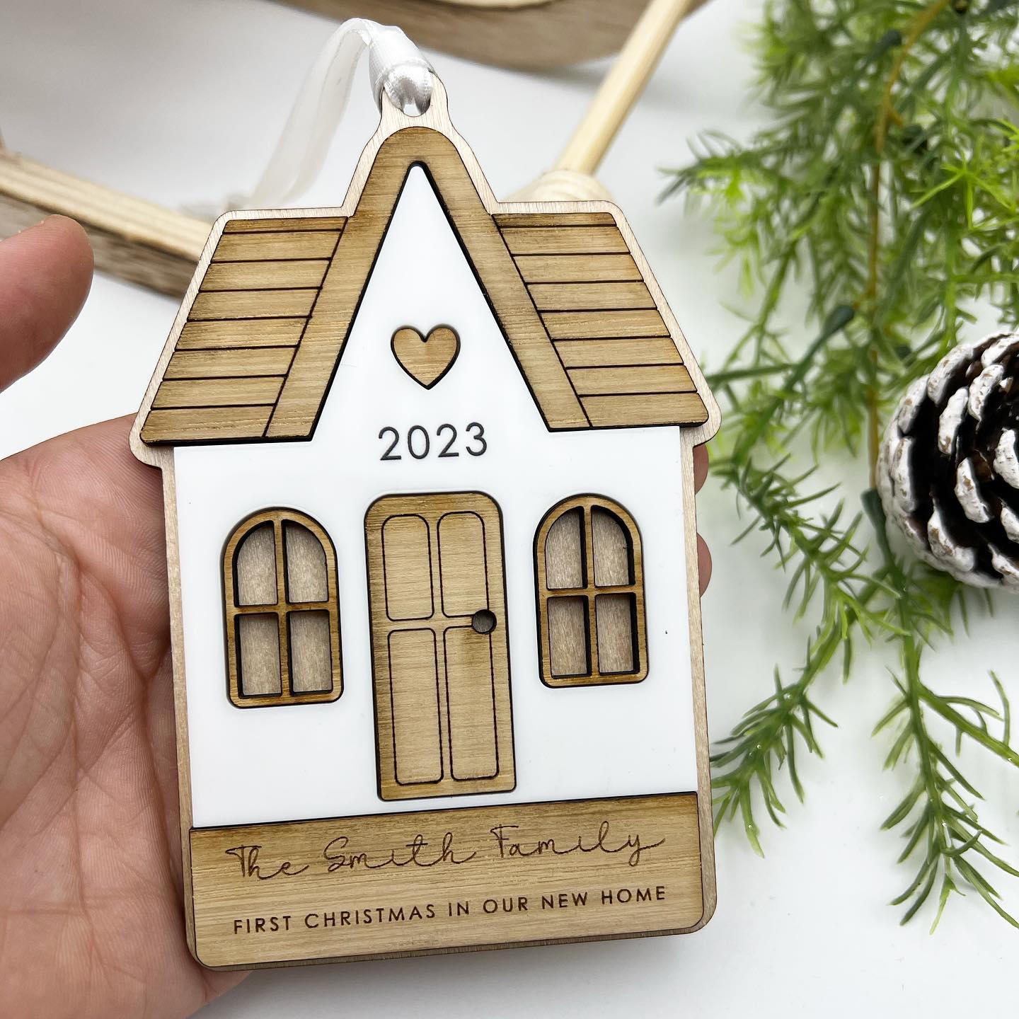 2023 New Home Wooden Bauble