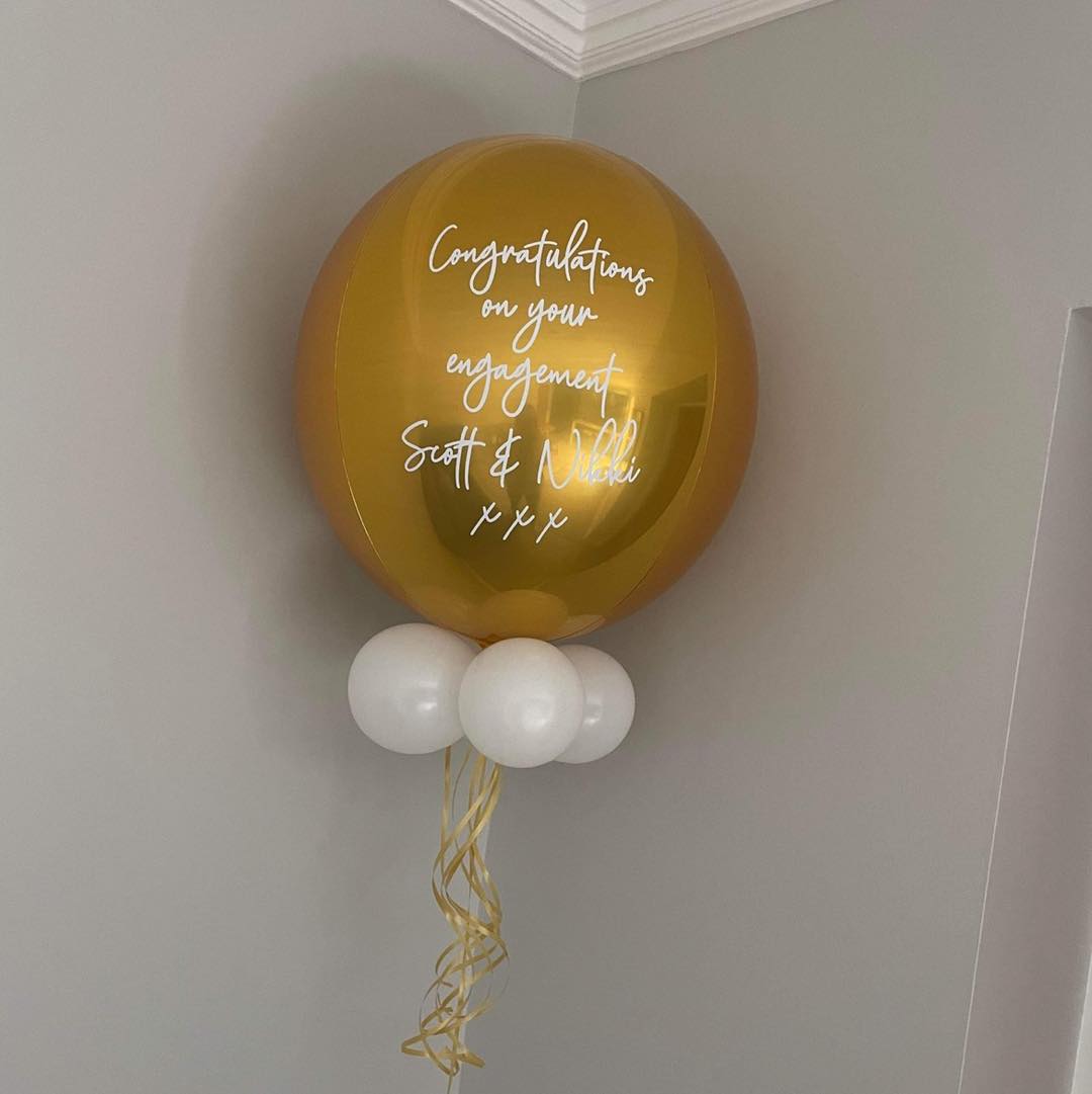 Personalised Helium Orb Balloon