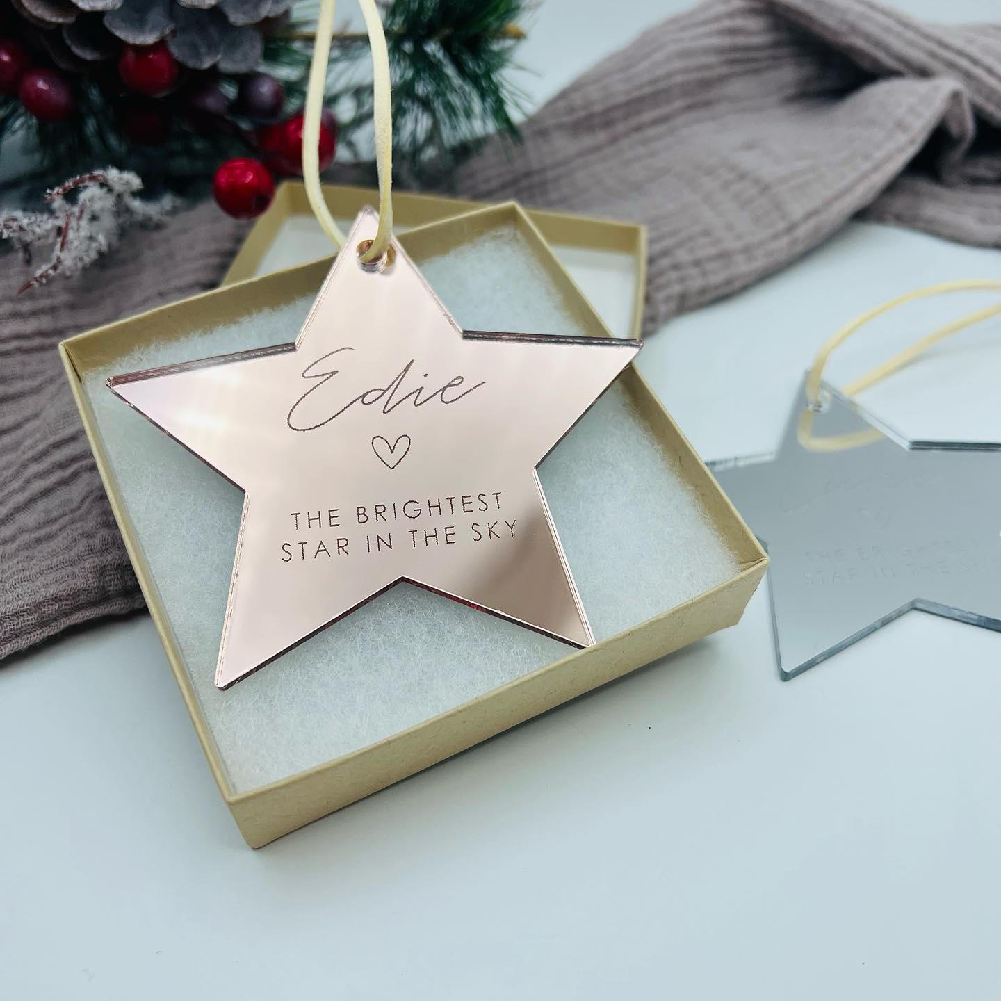 Brightest Star In The Sky Memorial Bauble