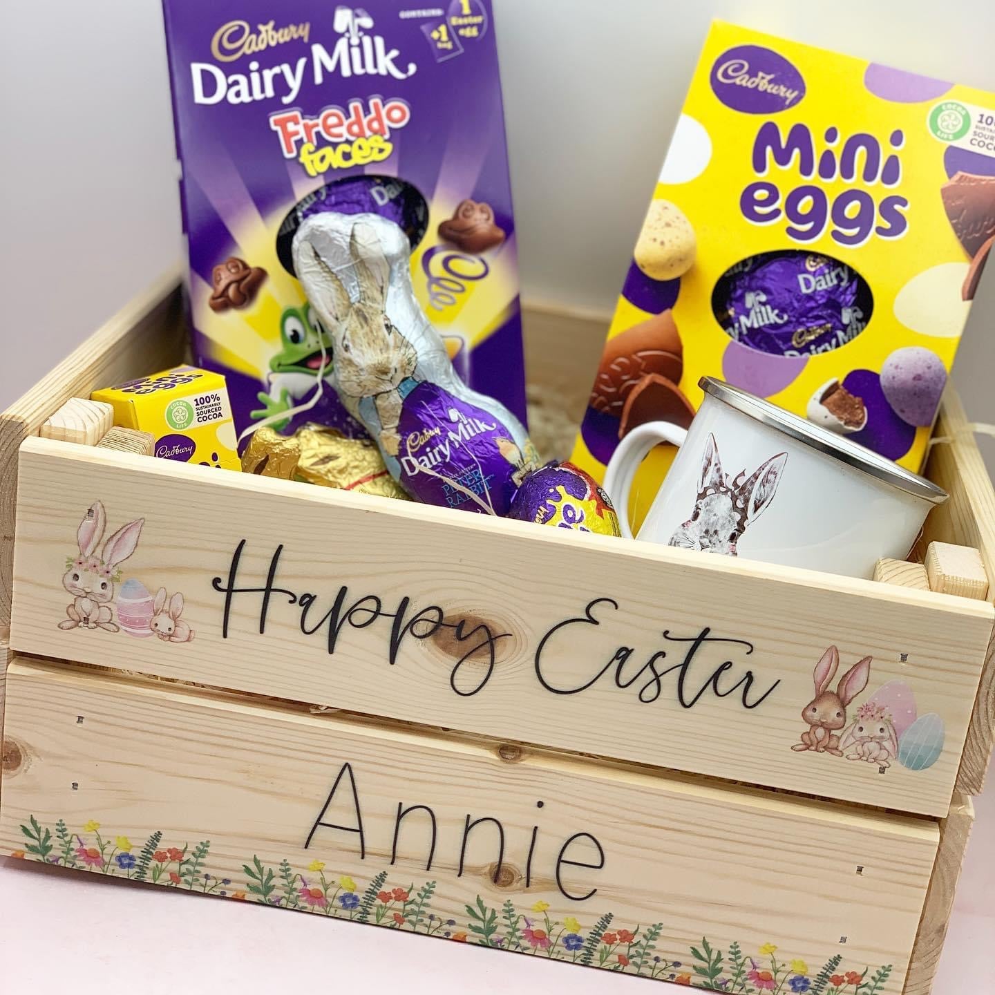 Wooden Personalised Easter Crate